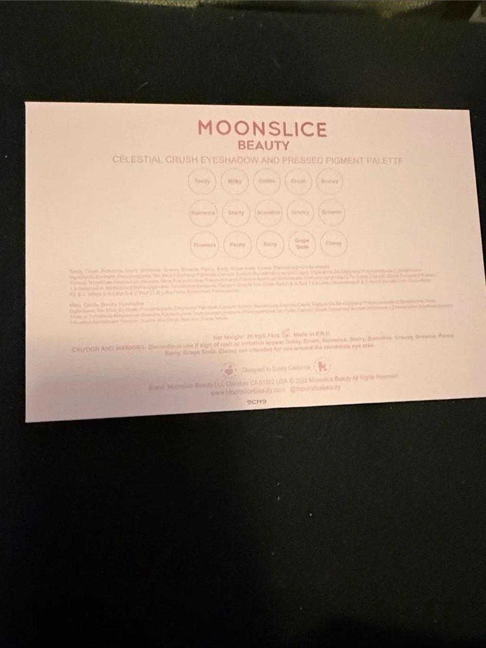 Moonslice Beauty Celestial Crush Eyeshadow & Pressed Pigment Palette NEW